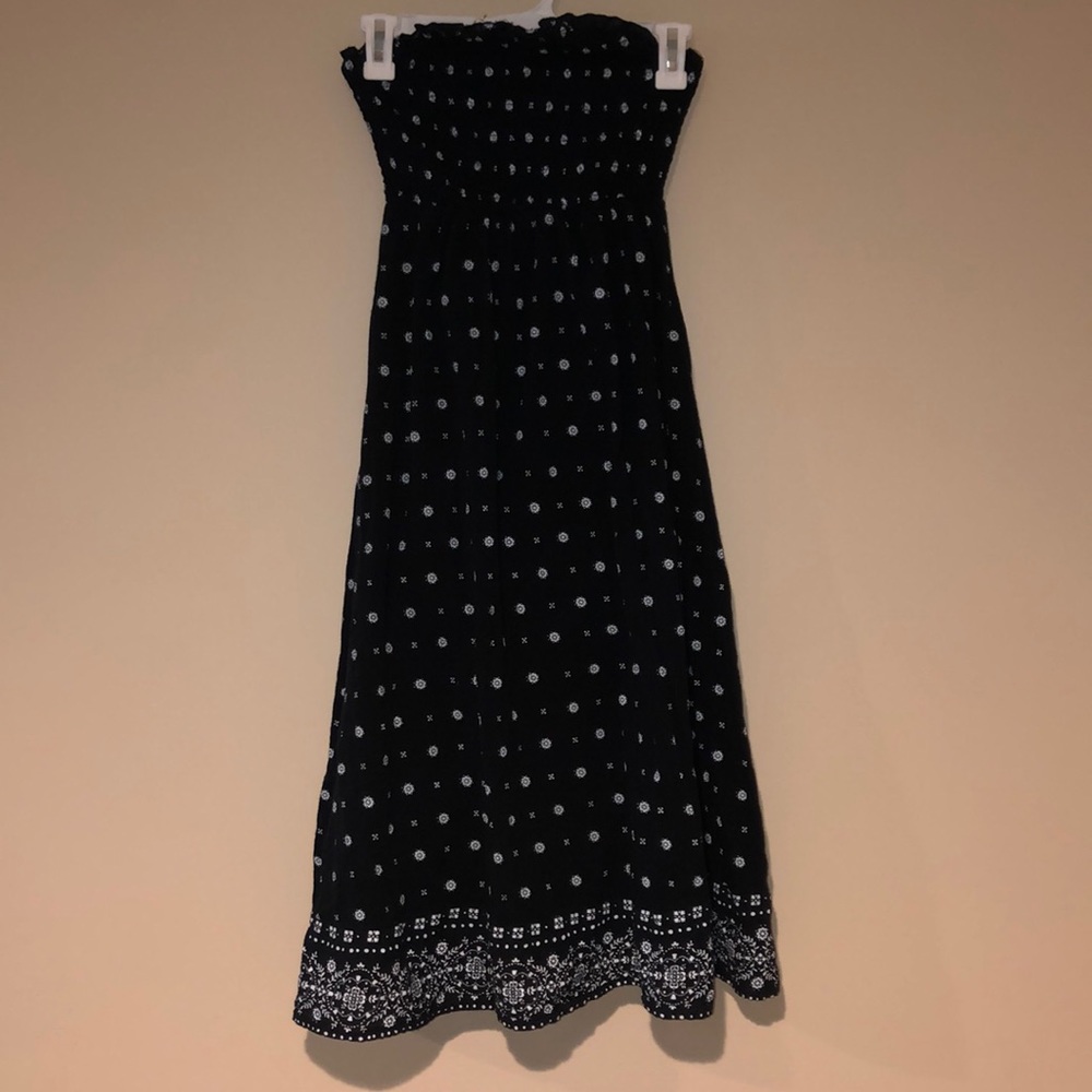 Strapless midi dress